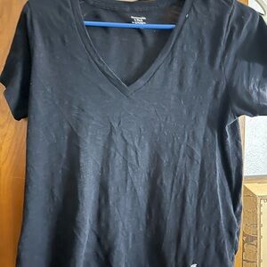 Blue V-Neck Women's Top